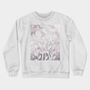 Whimsical watercolor flowers – light grey Crewneck Sweatshirt